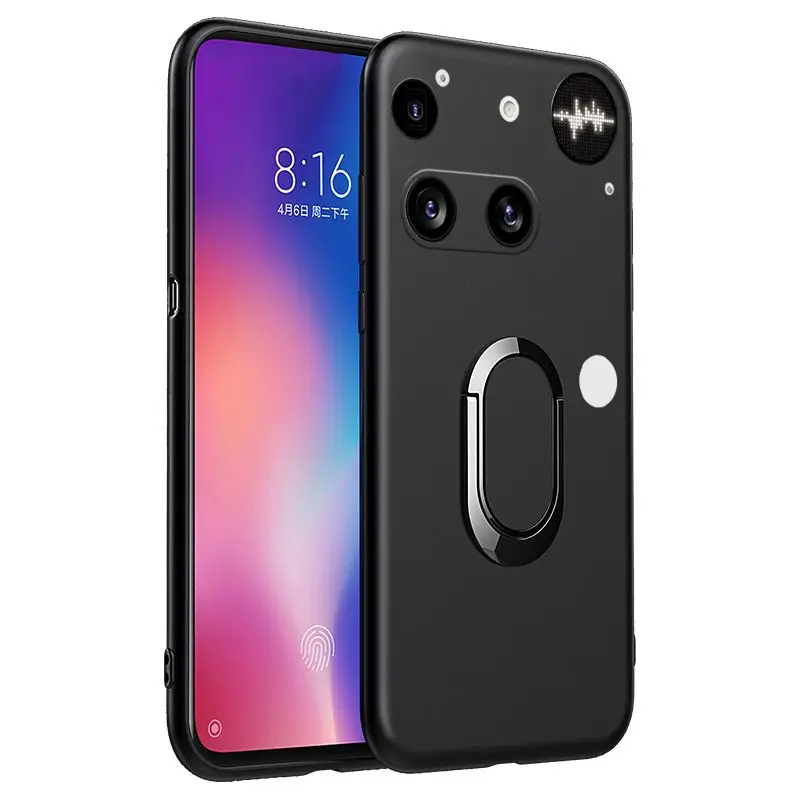 

For Nothing Phone 3 3A Pro Case Magnetic Ring Ultra-Thin Matte Shockproof Silicone Shell For Nothing Phone 3 3A Pro Back Cover