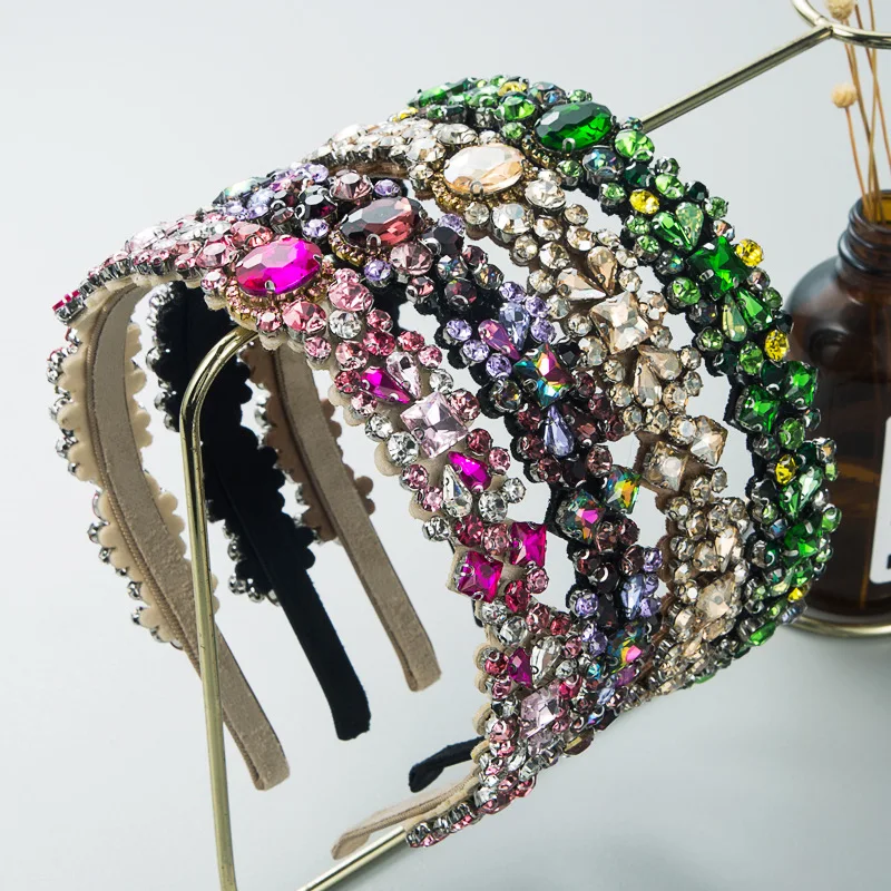 

European and American Baroque Retro Palace Style Full Diamond Headband Hair Accessory for Women