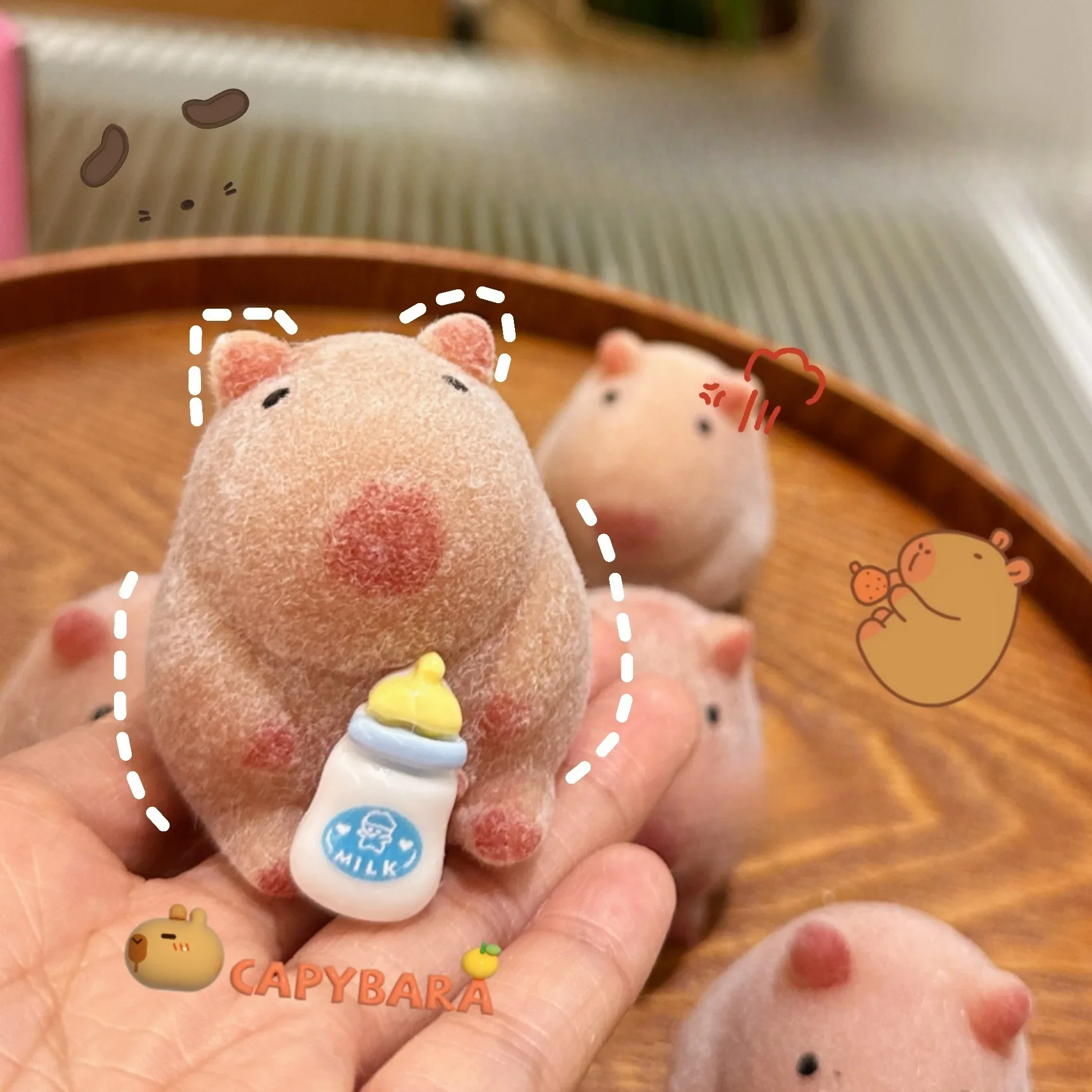 1-20PCS TPR Capibara Impastare Divertimento Sollievo dallo stress Rimbalzo lento Carino Nuovo Kapybara Impastare Giocattoli Regalo per bambini Bomboniere