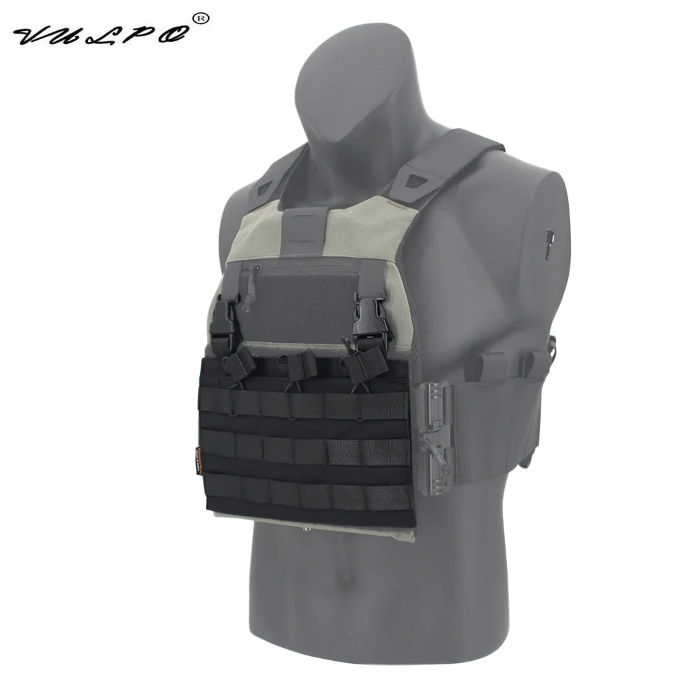 

VULPO Tactical Vest Molle Front Plate Detatchable 5.56 M4 Triple Magazine Pouch Panel Flap LV119 FCSK FCPC Vest Accessories