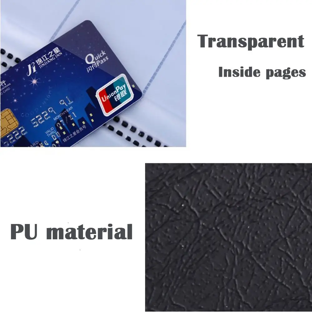 다기능 카드 앨범 대용량 방수 ID 카드, 명함 정리함 카드홀더 보관 가방, 가죽 카드 비트