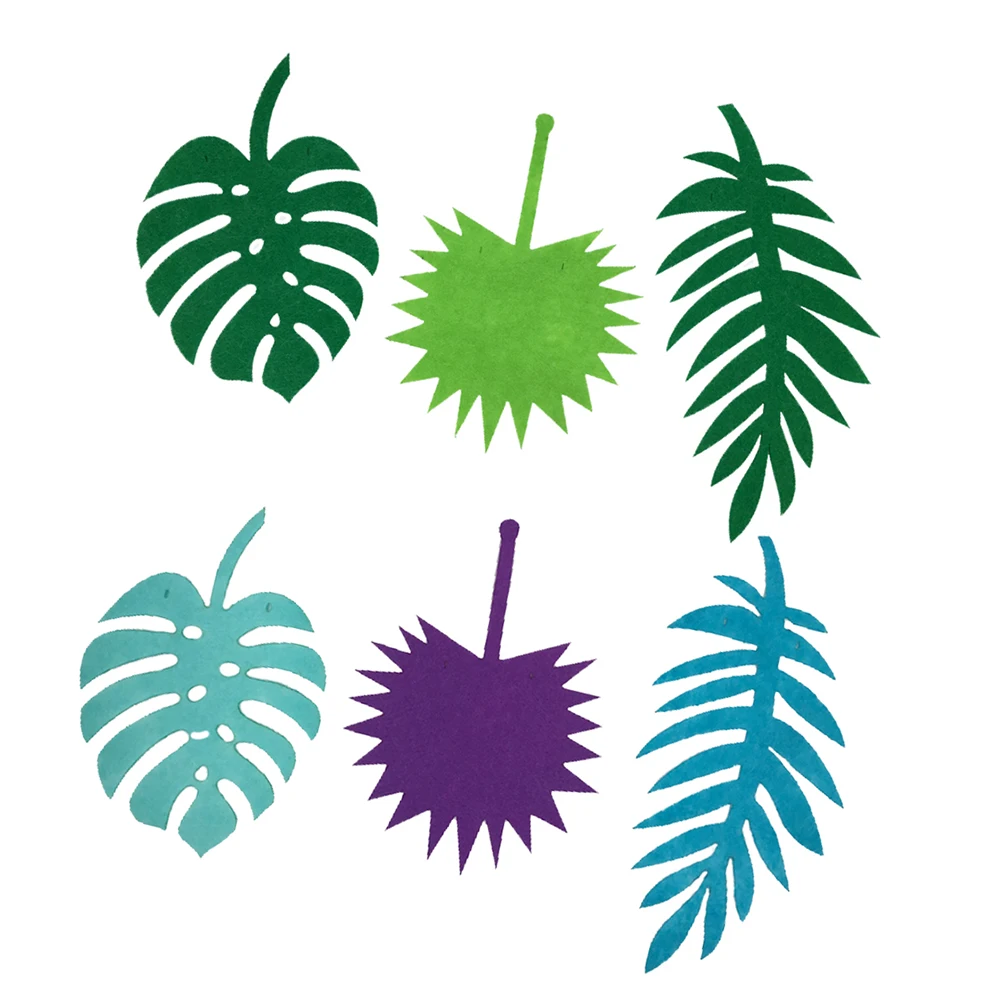 

Leaves Bunting Banner Nonwoven Tropical Party Hawaii Bunting Banner Decorations Hawaii Garland For Wall Window Table