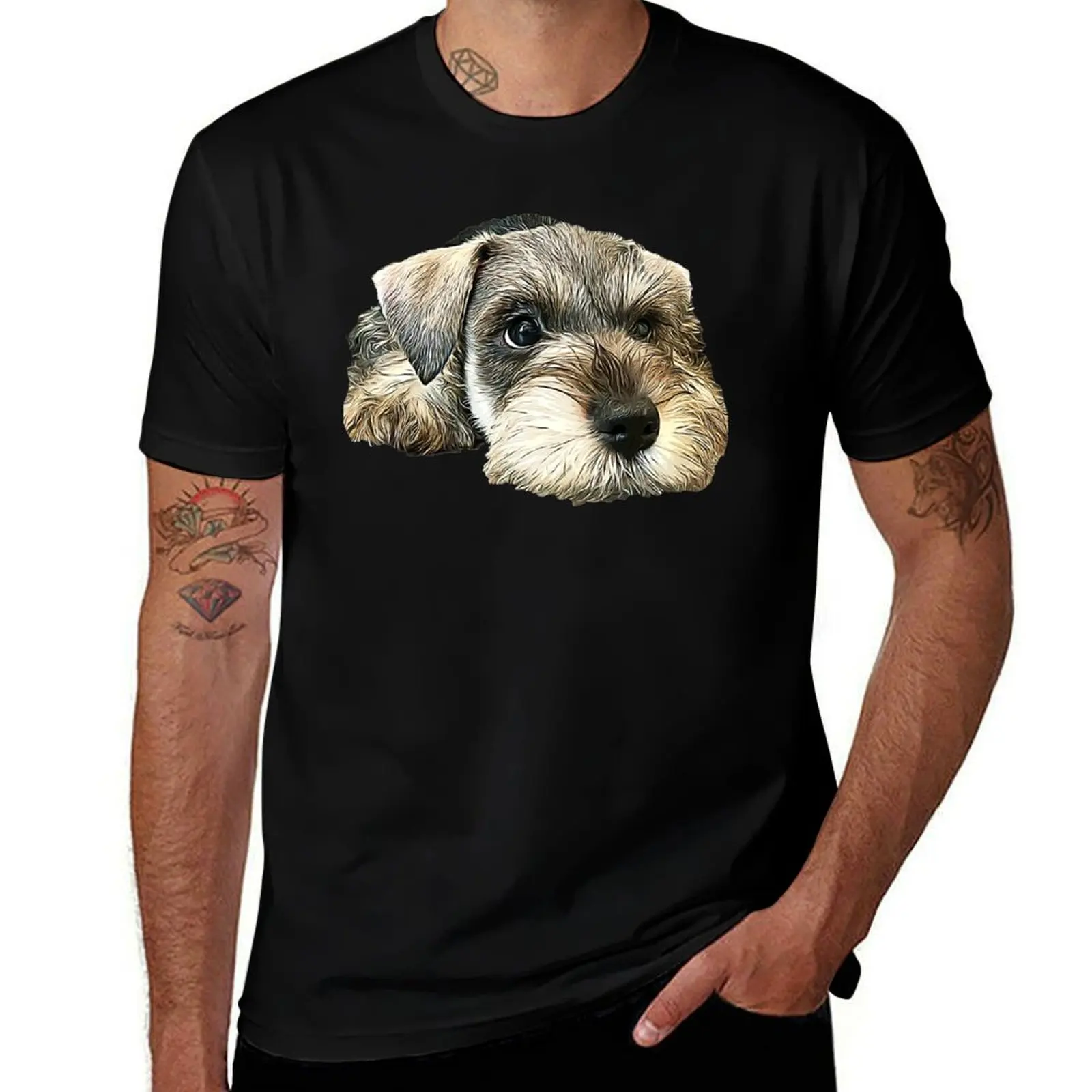 

Mini Schnauzer Cute Puppy Dog T-Shirt topping graphics shirts graphic tee men