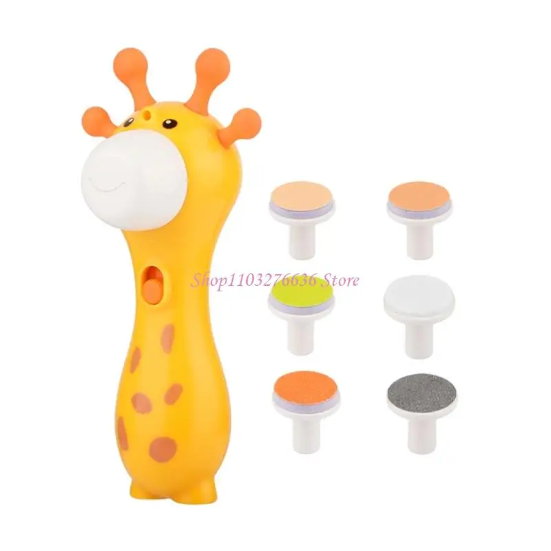 

R6FD Electric Nails File Trimmer 2 Adjustable Speed Gentle Baby Nails Trimmer with Light