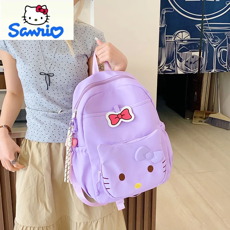 

Sanrio Cartoon Hello Kitty Casual Sweet Campus Style Backpack Student Large Capacity Lightweight and Load Reducing Backpack
