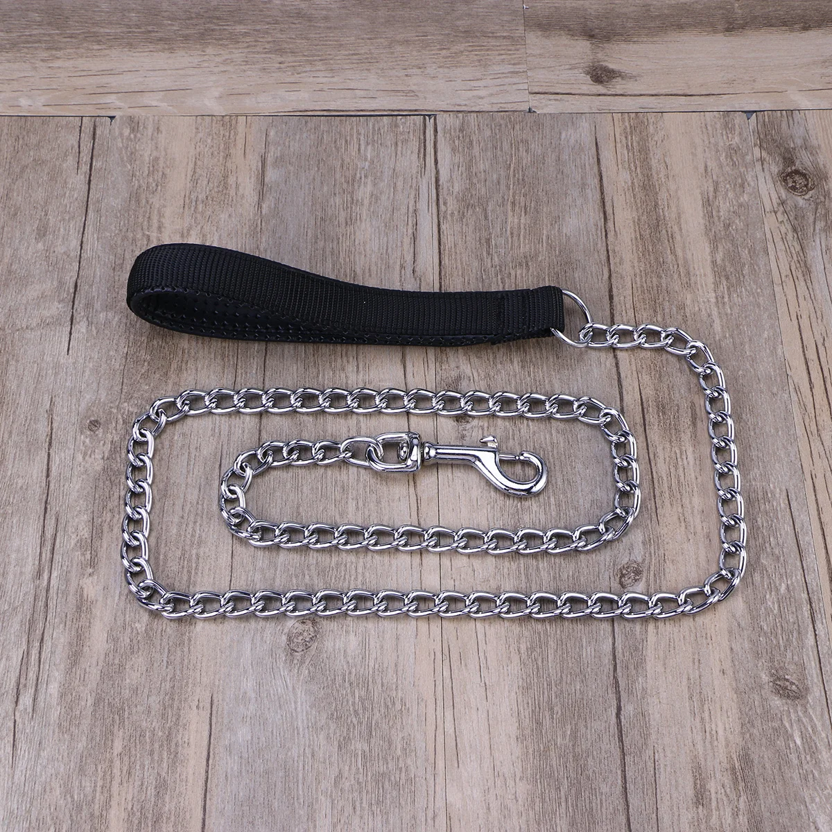 

Premium Dog Leash Iron Material High Strength Stitching Comfort Grip Pet Walking Running Leash for Dogs Puppy Black