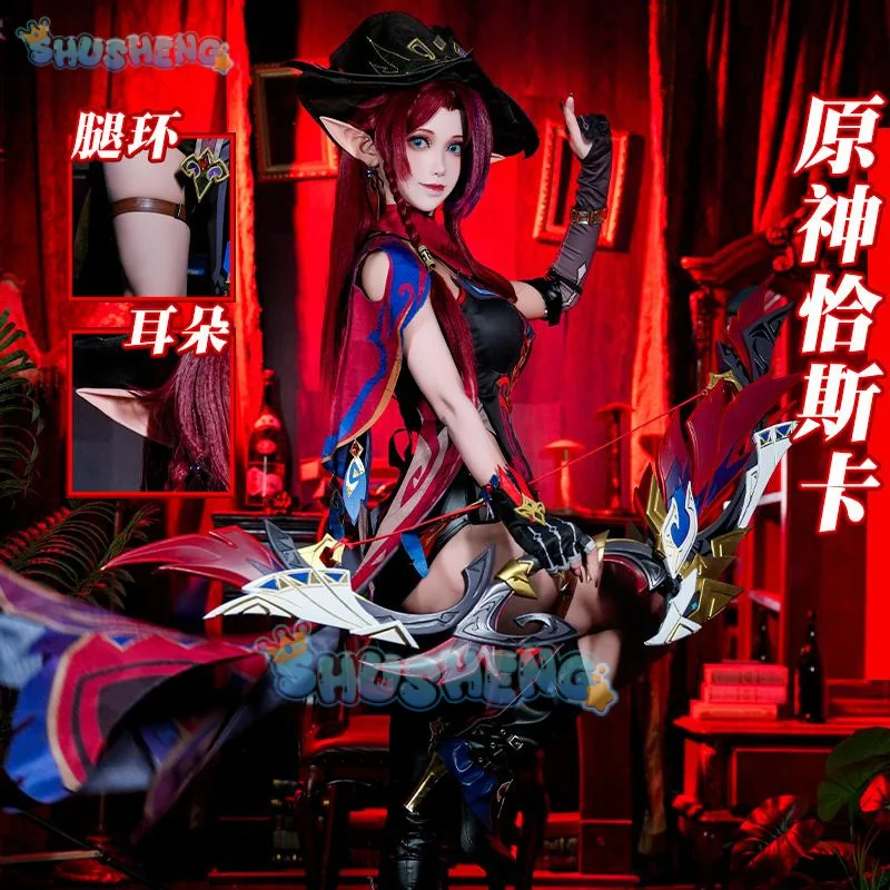 

Genshin Impact Chasca Cosplay Costume Uniform Halloween Carnival Party Christmas Play Role Clothes Clothing for Women