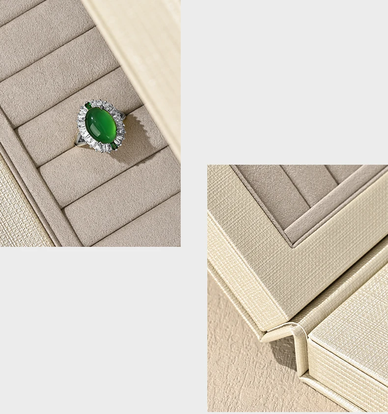 Oirlv PU-Leder Schmuckaufbewahrungsbox, Buchbox mit Klappdeckel-Design, Halsketten-Organizer, Ringaufbewahrungsbox, Schmuck-Display-Aufbewahrungszubehör – Detail 3