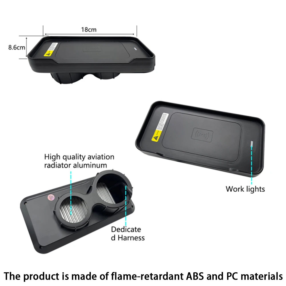 Für Renault Clio 4 IV Mk4 Lutecia Generation Front Getränkehalter Drahtlose Handy Ladegerät QI 18 W Magsafe Schnelle Lade Panel