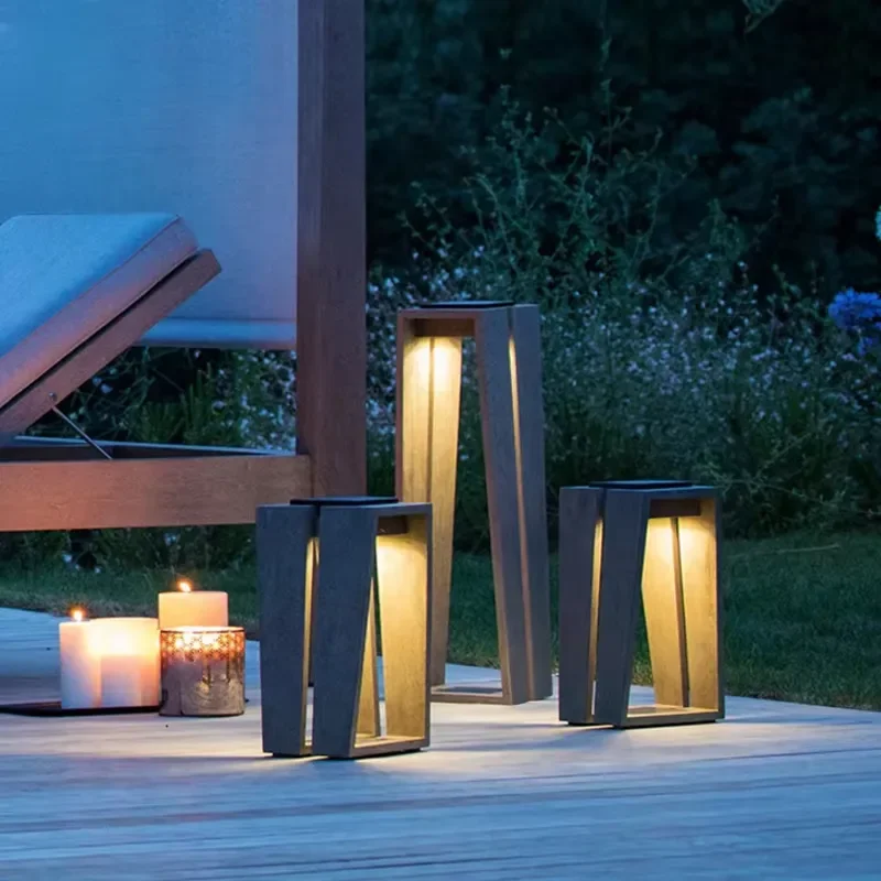Solar LED Lawn Lamp IP54 Waterproof Outdoor Garden Post Light Modern Road Lighting Fixture for Yard Pathway Decoration Energy