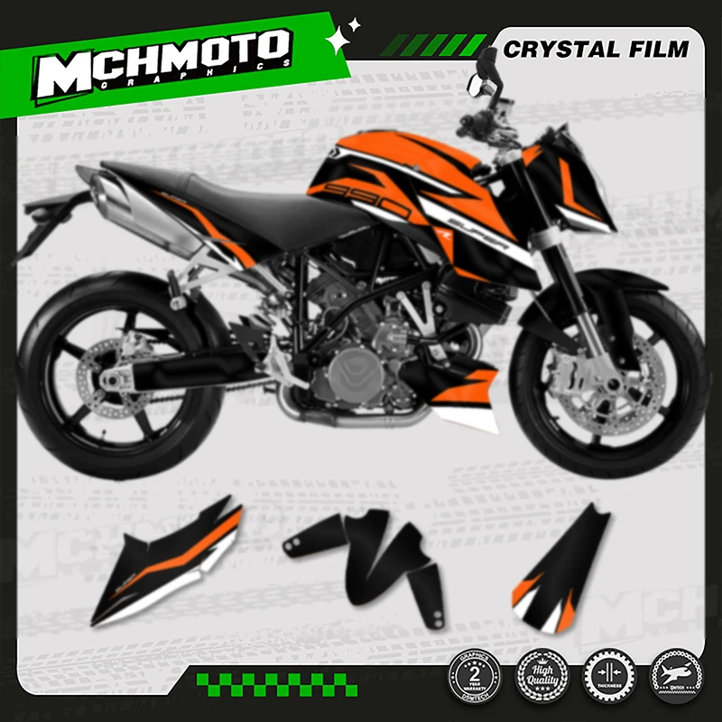 

MCHMFG Custom Motorcycle Graphics Background Decals Stickers Kit for KTM DUKE 990R 2007-2013 990 2005-2016