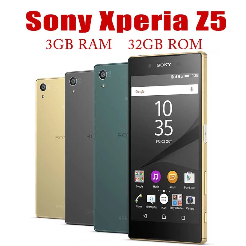 Sony Xperia Z5 E6653/ E6683 Japan Version 4G 5.2'' 3GB RAM 32GB ROM Single/Dual SIM Original Unlocked Phone Android Smartphone