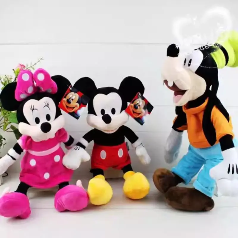 25cm Disney Mickey Mouse Minnie Plush Dolls Animal Stuffed Toys Birthday gift Christmas Gift for Kids Cute Mickey Minnie Pres