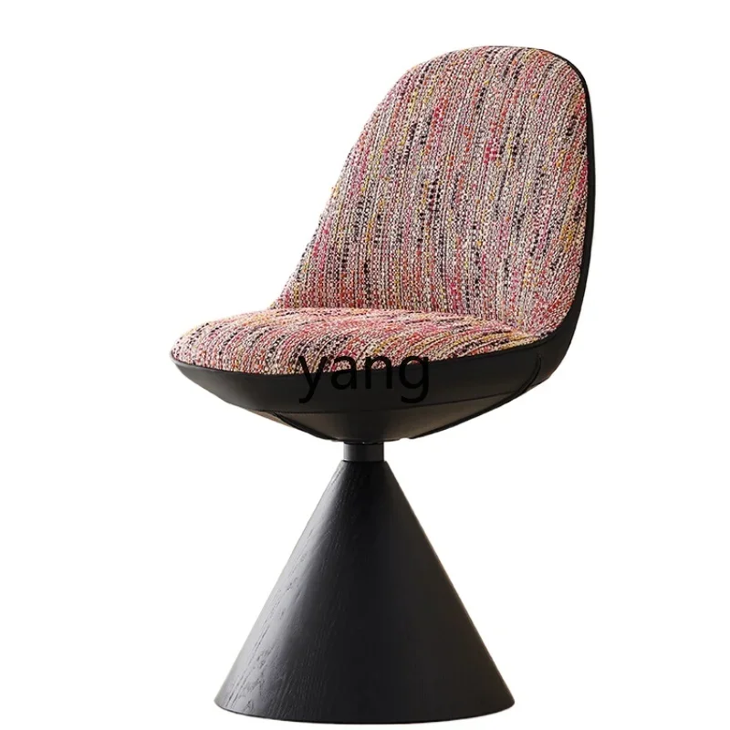 

Yjq Xiaoxiangfeng color matching fabric rotating dining chair minimalist small makeup chair