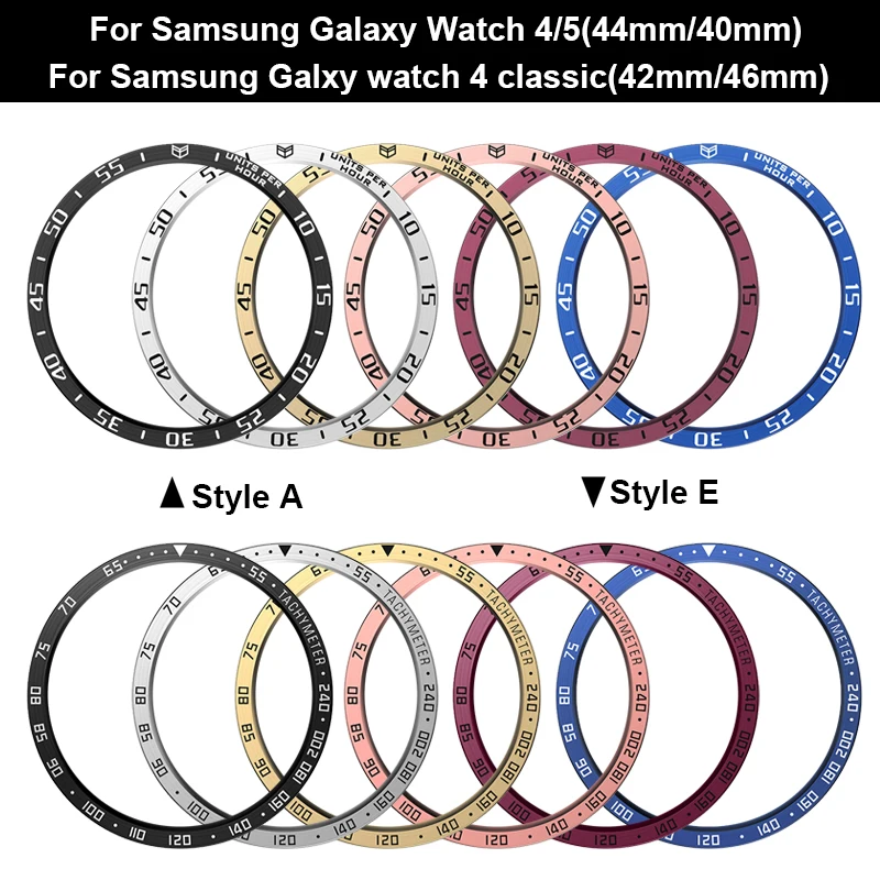 Metal Bezel for Samsung Galaxy Watch 5 Pro 4 Classic 46mm 42mm 40mm 44mm 45mm Smartwatch Cover Sport Adhesive Case Bumper Ring