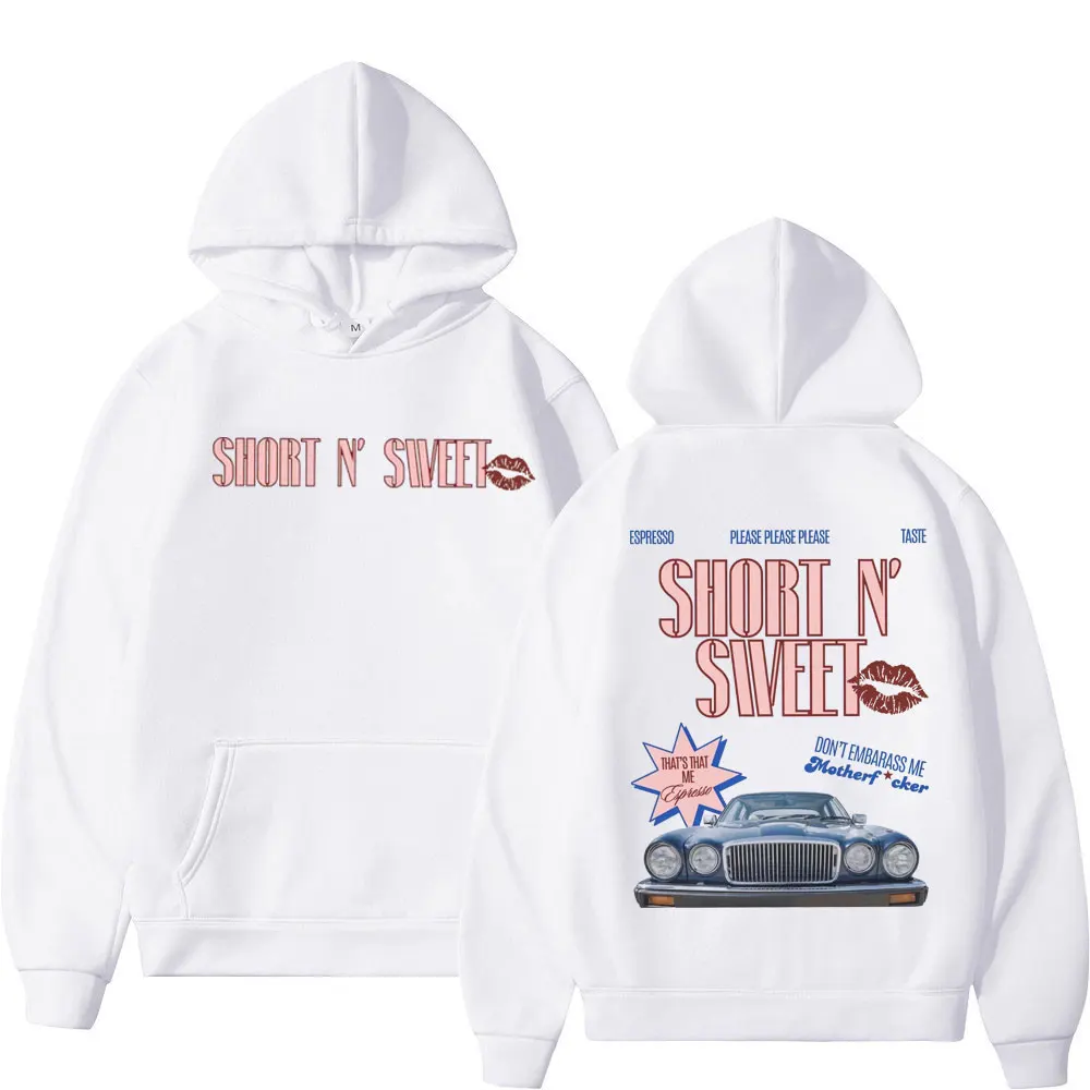 Sabrina Carpenter Short N' Sweet Graphic Hoodie Men Women Fashion Vintage Hooded Sweatshirts Rock Hip Hop Oversized Pullovers