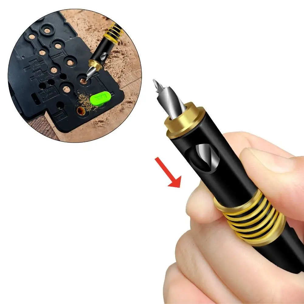 

Thickened Cabinet Hardware Jig Easily Adjustable Convenient Cabinet Door Installation Positioner with Drill Bit Plastic