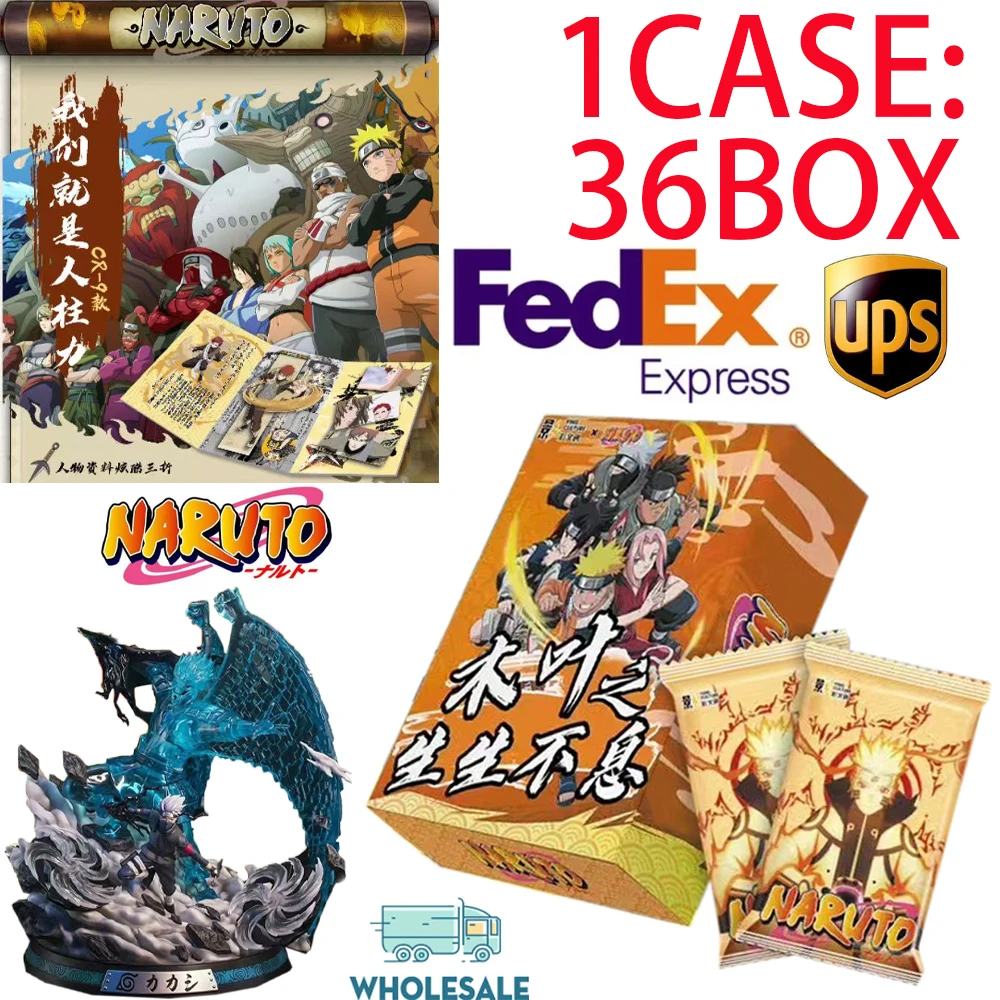 Wholesale New Case Naruto Wave 2 Kakashi Konoha Bonds Collection Cards Shinobu Nezuko Tanjiro Mitsuri Booster Box TCG Hobby Gift