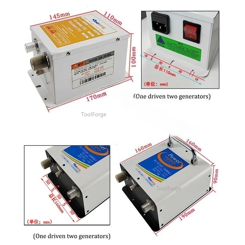 4.6KV/10KV  Anti-Static Ionizing Air Gun Handheld Industrial Dusting Gun Electrostatic Dust Gun Electrostatic Eliminator