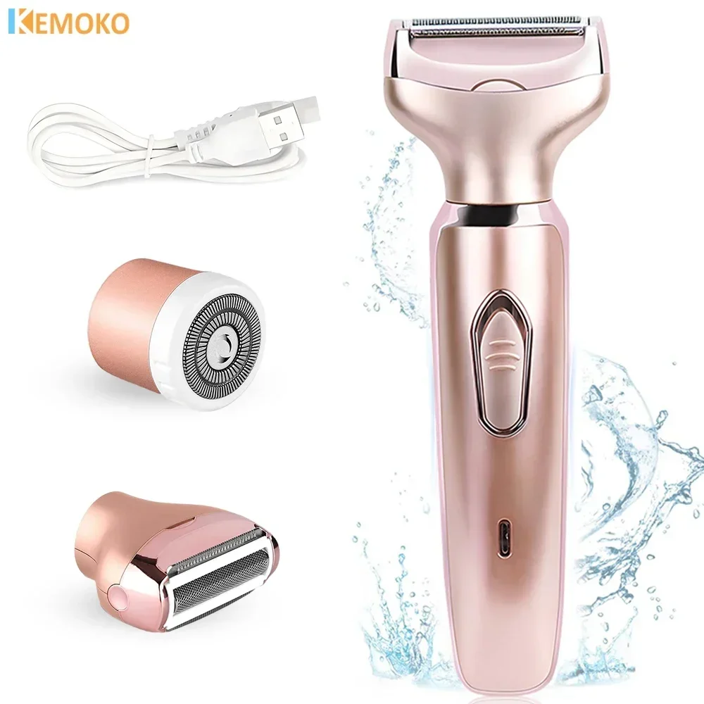 

2 In 1 portable Electric Haircut Trimmer epilator woman facial intimate area for body hair removal Sex Shaver Bikini Pubic Rosor