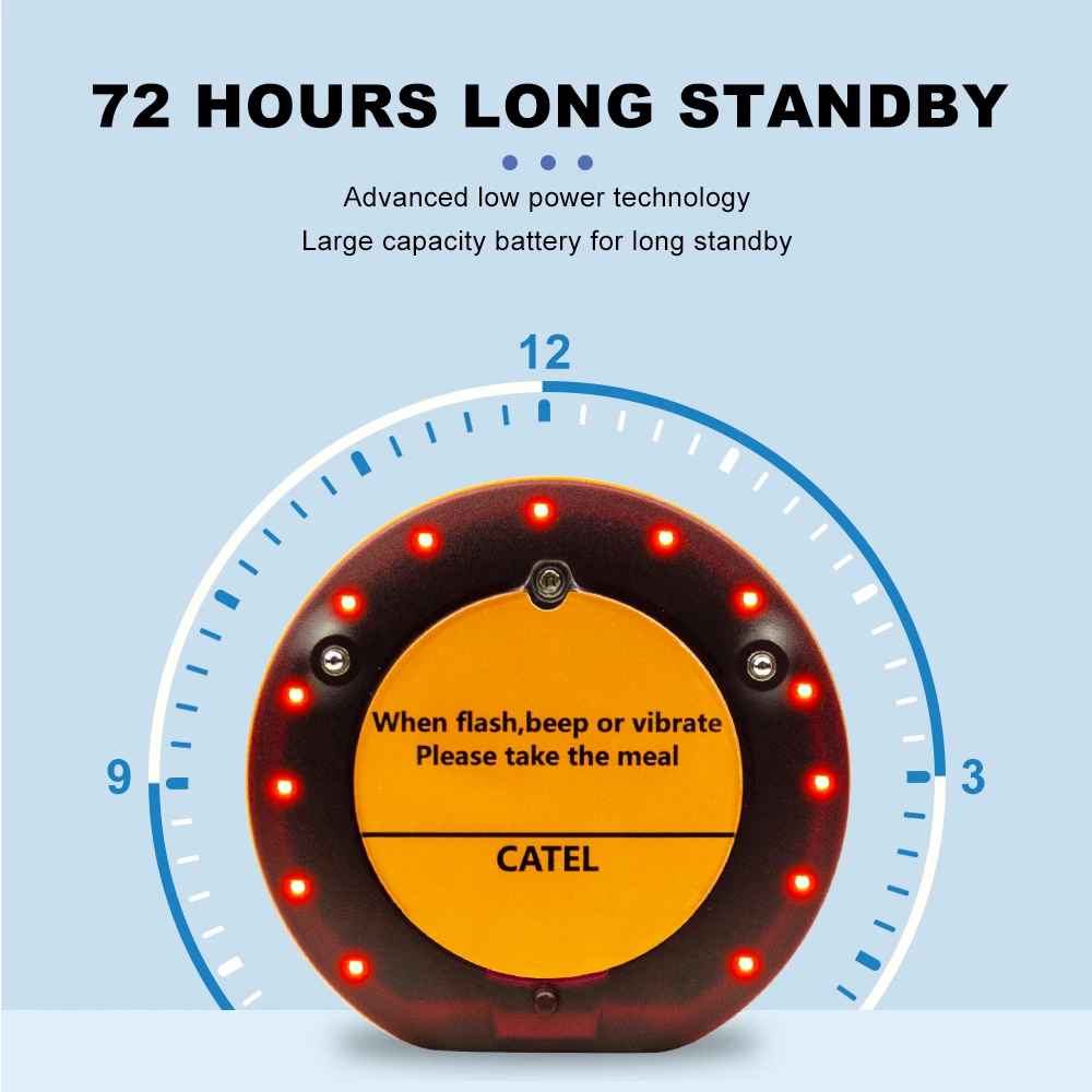 Imagem -06 - Restaurante sem Fio Sistema de Vibração Pager Chamando Serviço Buzzer Teclado 10 Pagers para Fast Food Ctp206