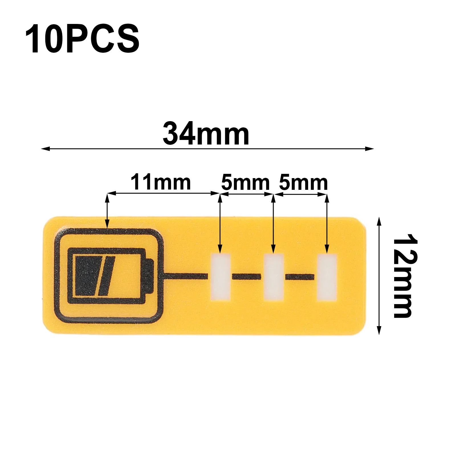 10pcs Battery Key Stickers For Dewalt For DCB200 Battery Capacity Key Sticker Label For 18V DCB140 Shell Light Sticker