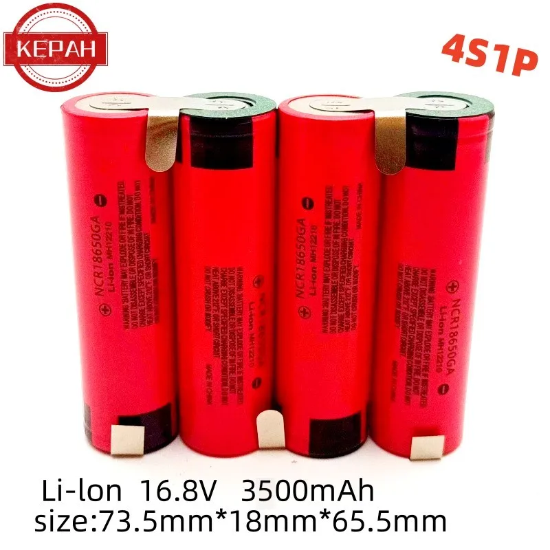 Customized18650 GA battery 30A screwdriver electric drill Li-lon battery 2s1p 3s1p 4s1p 5s1p 6s1p 3.7V-25.2V 3500mAh