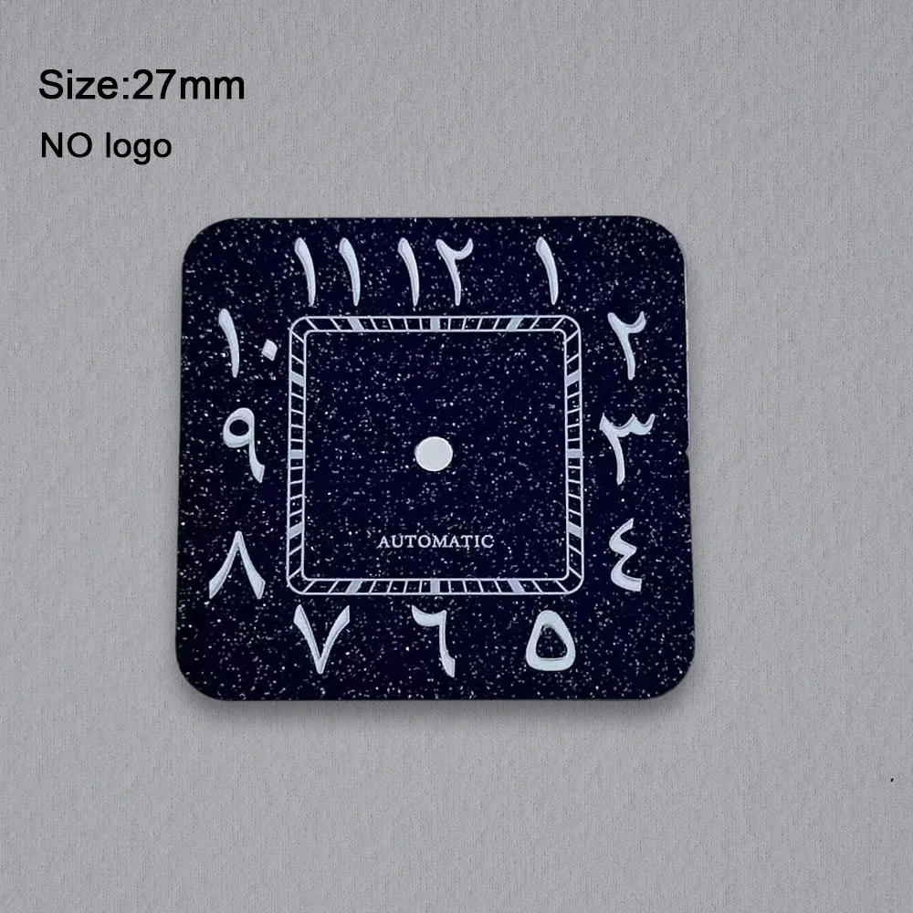 High-Quality No Logo 27mm Roman Square Numerals Dial For NH35 Movement Custom Logo Watch Dials Hands Accessories Repair Tools