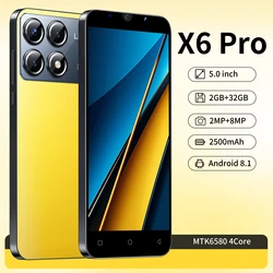 FUFFI X6 Pro Cellphones 2+32GB ROM 5.0inch Smartphones Android 2+8MP Camera Google Play Store Dual SIM mobile phone mini