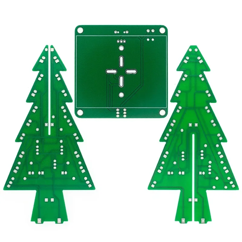 Driedimensionale 3D Kerstboom LED DIY Kit Rood/Groen/Geel LED Flash Circuit Kit Elektronische Fun Suite