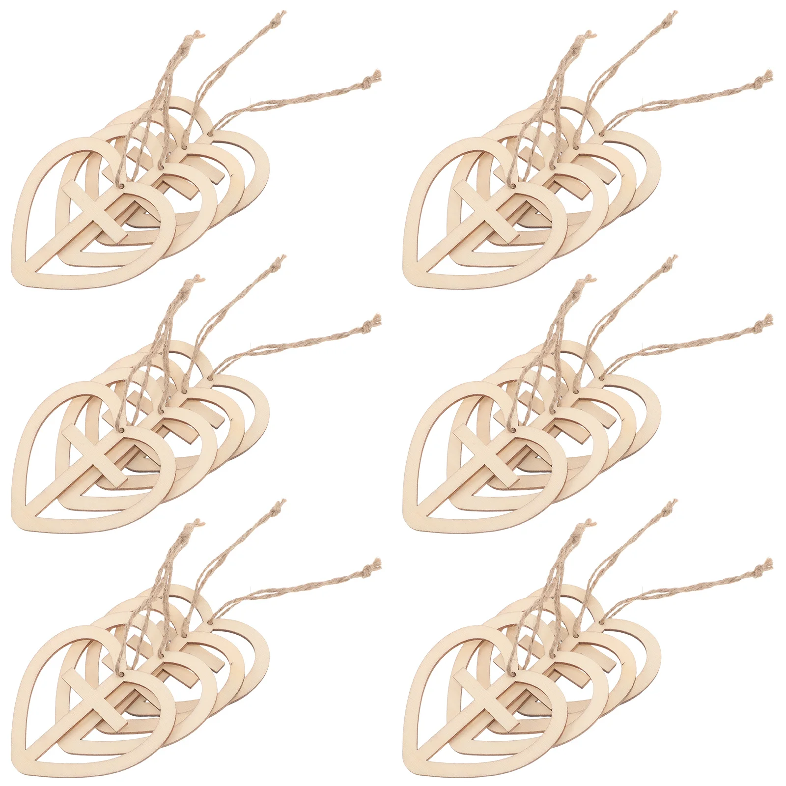 

Heart Shaped Cross Wood Slice Pendant Necklace Unique Religious Jewelry Gift for Women Men Christian Faith Accessories