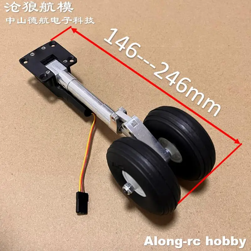 Train d'Atterrissage Latéral Rétractable Principal de 118 à 218mm, avec 2 Roues, pour Avion de Transport de 3 à 6kg, Pièces d'Avion RC