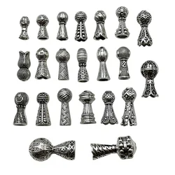 Tibetan Silver Gold Gourd Spacer Bead Cap Handmade Rosary Tassel Bangle Necklace DIY Alloy Accessories Jewelry Supplies Wholesal