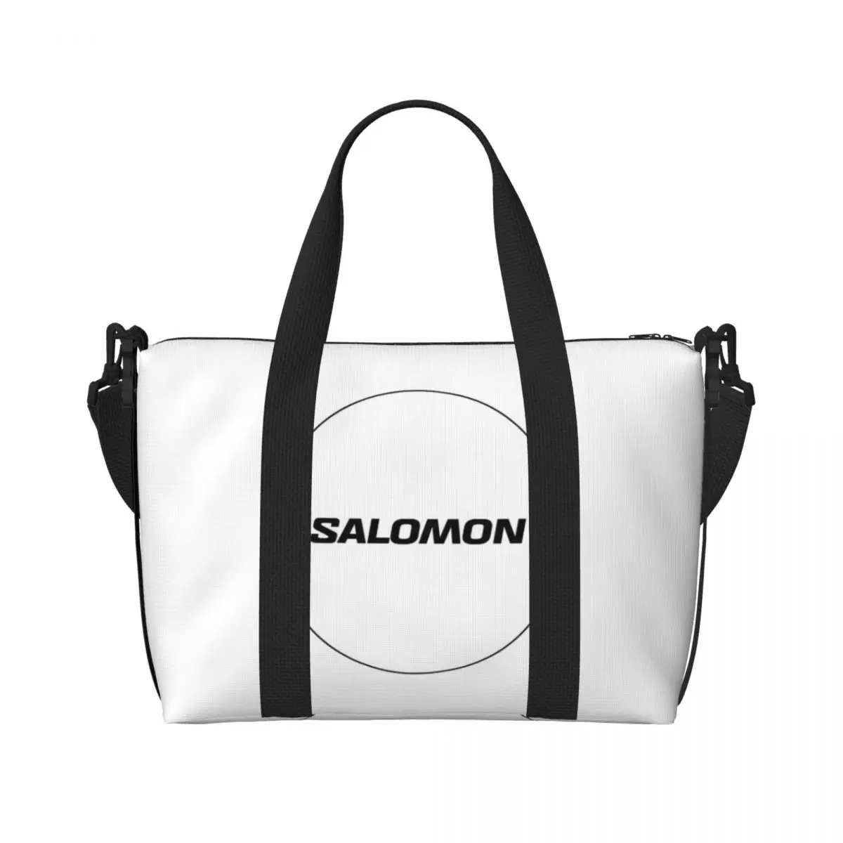 Custom Salomons Logo Grocery Tote Shopping Bag Women Big Capacity Beach Gym Travel Bags