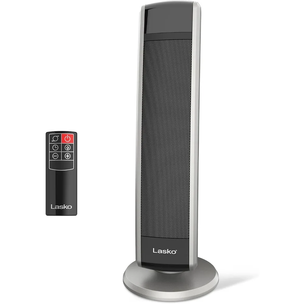 

Digital Oscillating Ceramic Heater for Large Spaces with Adjustable Thermostat, Timer, and Remote Control, 29 Inches Tall