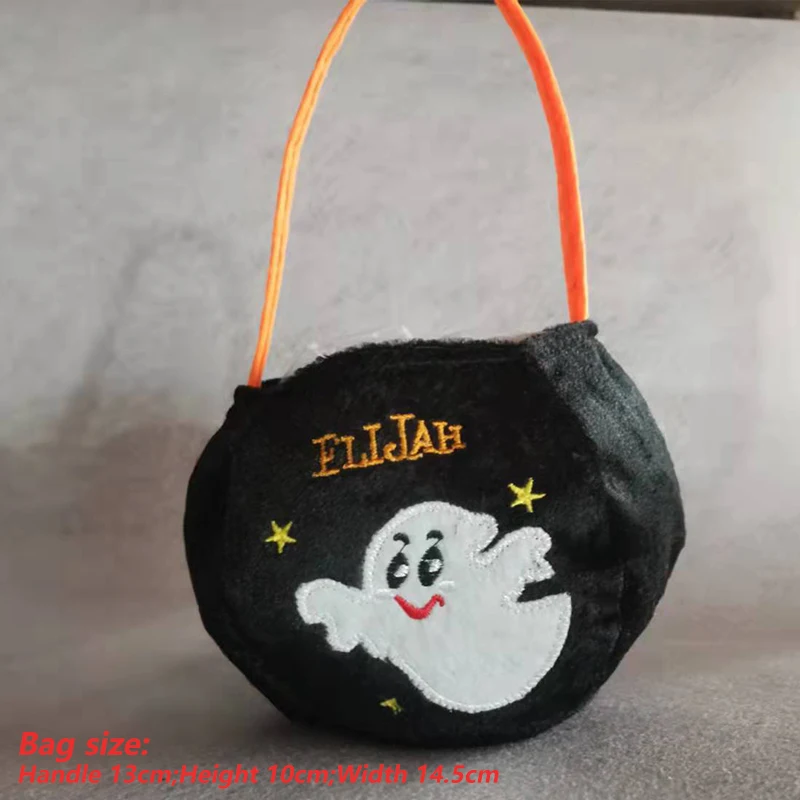 Cute Halloween Portable Pumpkin Bag Trick Or Treat Kids Candy Bag Happy Halloween Day Gift Pumpkin Backpack Shoulder Bag