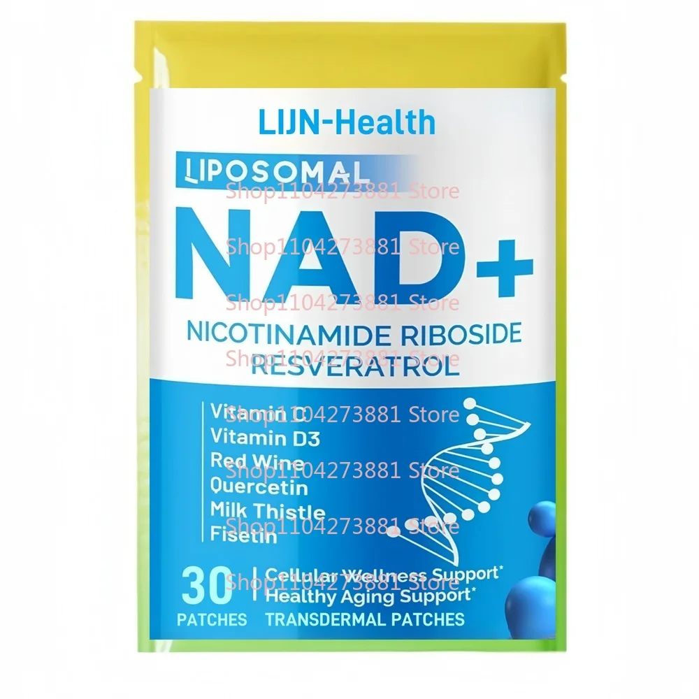 

30 Patches NAD+ Transdermal Patches With Trans-Resveratrol Quercetin Fisetin - Healthy Aging Support