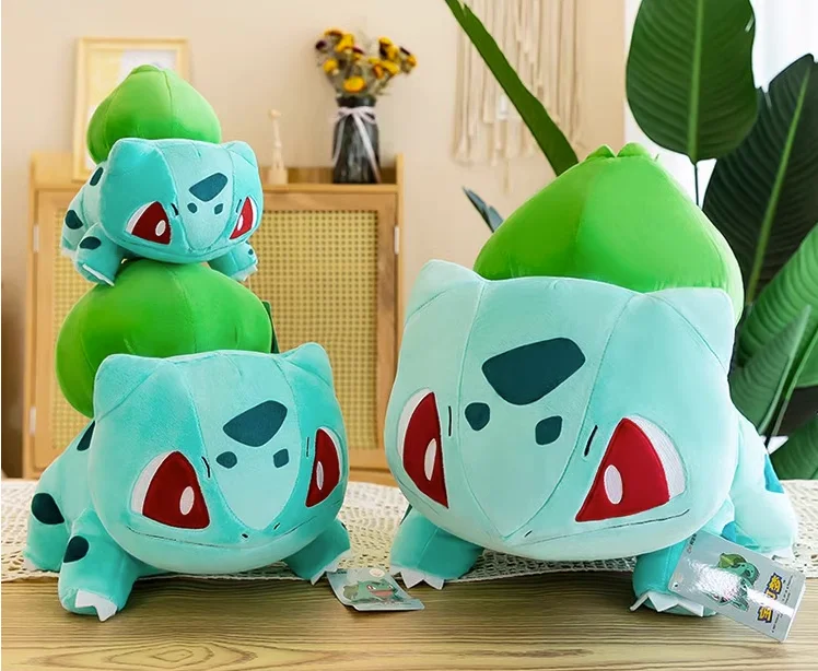 Big Size Bulbasaur Plush Toy Elf Pokemon Bulbasaur Plush Kawaii Pikachu Doll Bulbasaur Pillow Gifts For Kid Xmas Baby Gift