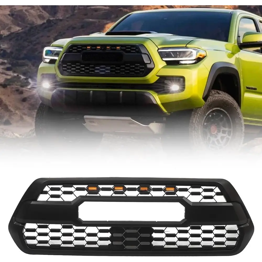 

Замена передней решетки радиатора, совместимая с пикапами Tacoma SR, SR5, TRD Off-Road, TRD Sport 2016-2023 годов выпуска, с расширенной кабиной и кабиной Crew Cab, 4-дверные модели.