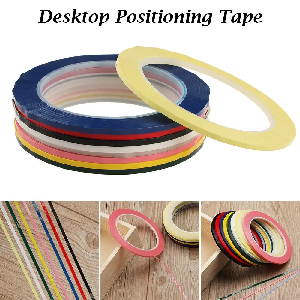 1PC 3mm length 66M 5S desktop positioning tape Marking Tape warning color blackboard drawing grid