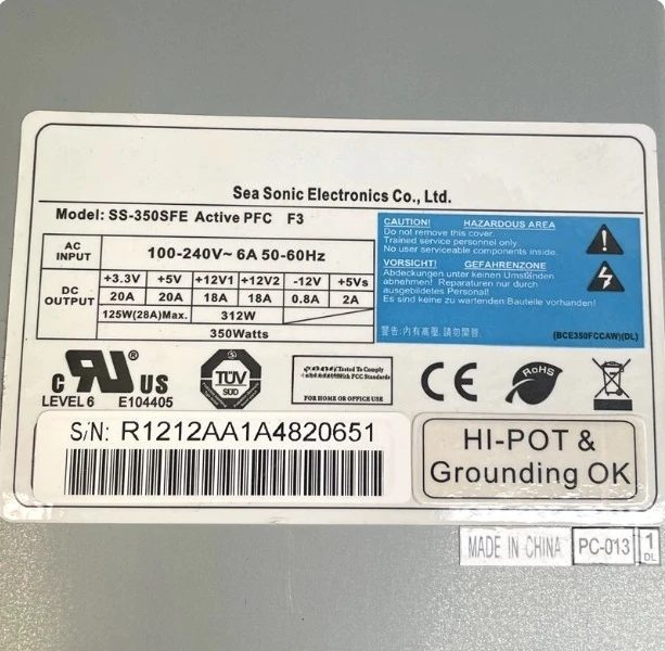 Fonte de Alimentação Industrial para Computador SS-350SFE DPS-300AB-58B 300W/350W FSP300 FSP250-60GNV ATX PSU 90% NOVO