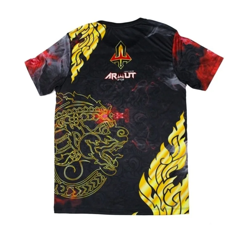 2026 Outdoor Boxing And Fighting Jersey Buakaw Muay Thai Training Breathable Quick Dry Uniform Men's And Women's Fitness T-shirt