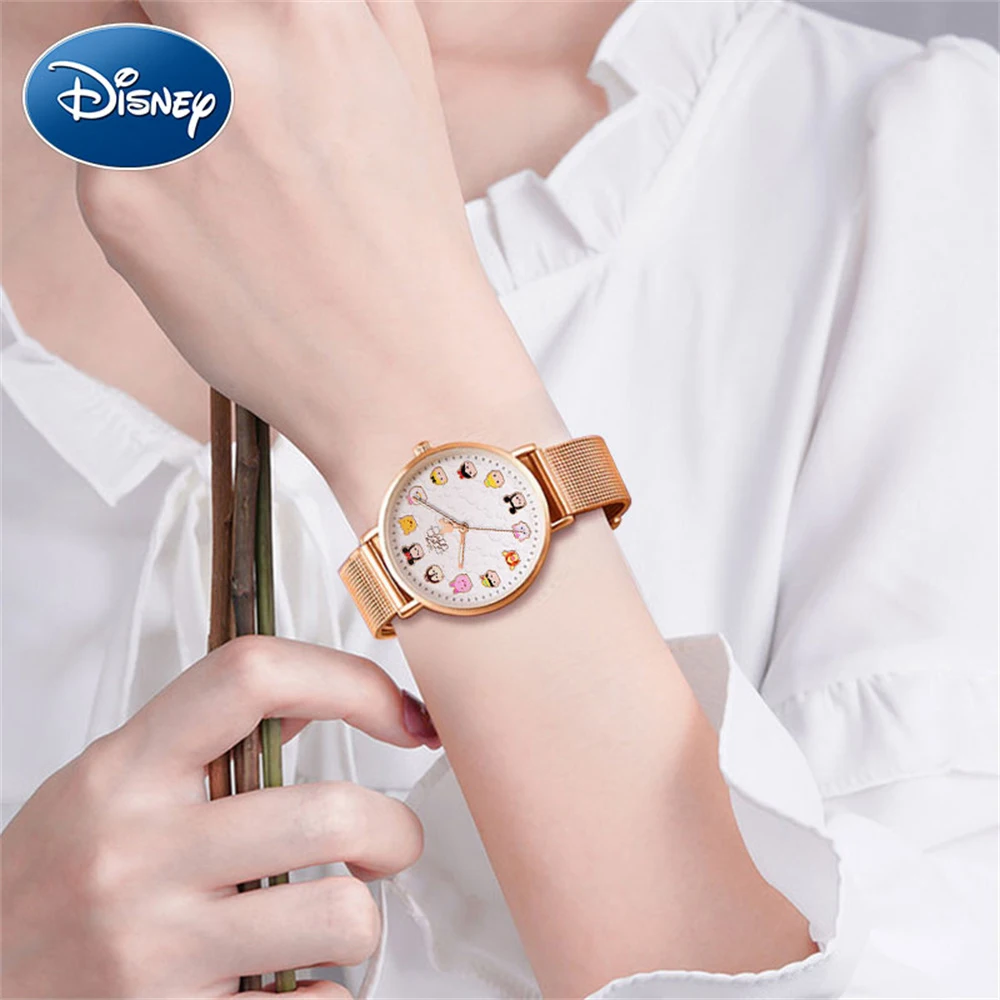 Disney Watch Women\'S Fashion Quartz Watch Luminous Waterproof Watch Leisure Watch Quartz Wrist Watch For Female Reloj De Mujer