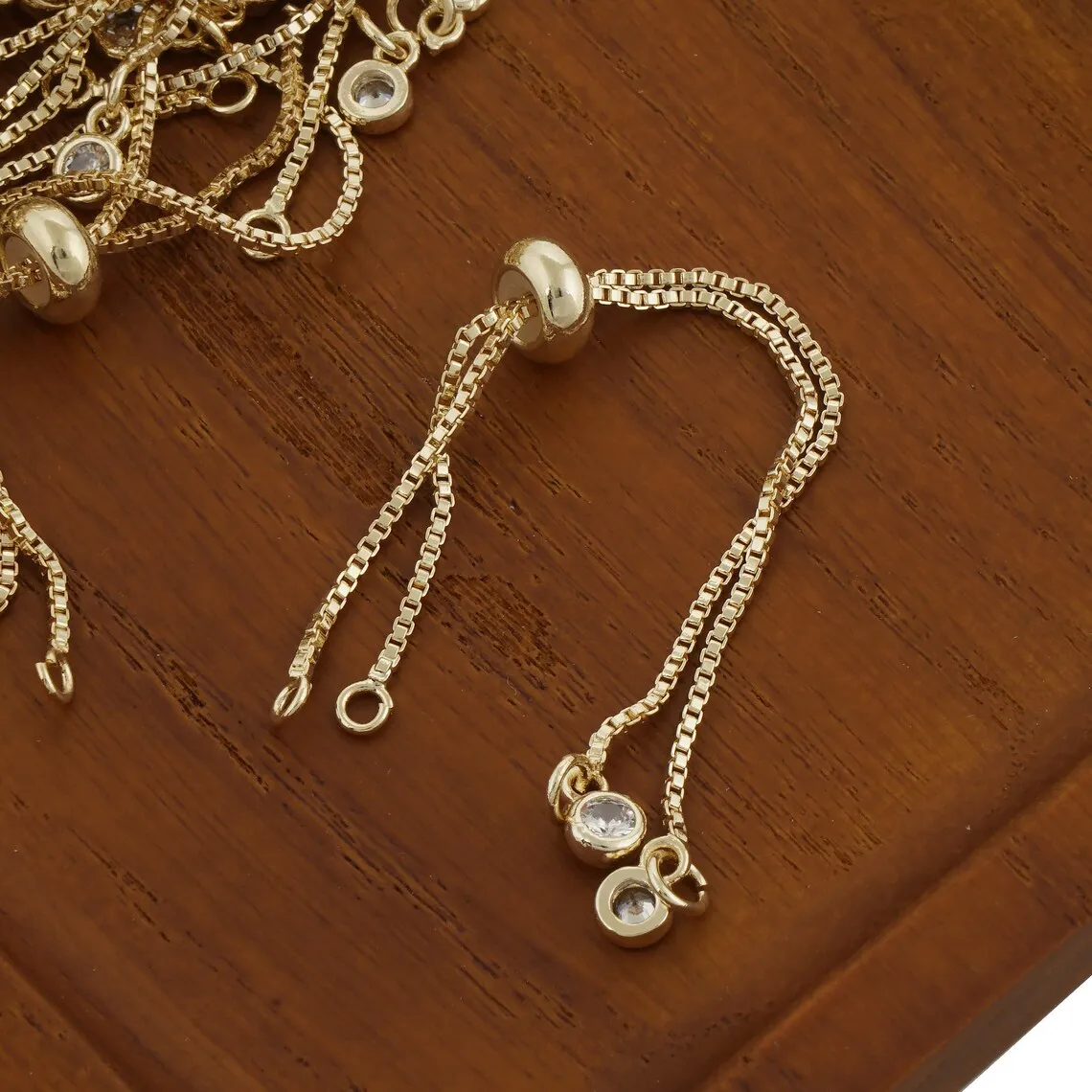 14K الذهب معبأ انزلاق سدادة الخرز 5 مللي متر/7 مللي متر الذهب سيليكون DIY بها بنفسك صنع المجوهرات قابل للتعديل سوار إكسسوارات