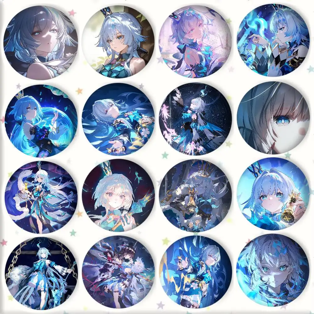 Game Anime Honkai Star Rail Cerydra Badge Round Art Brooch Clothes Backpack Accessories Lapelnd Laserh