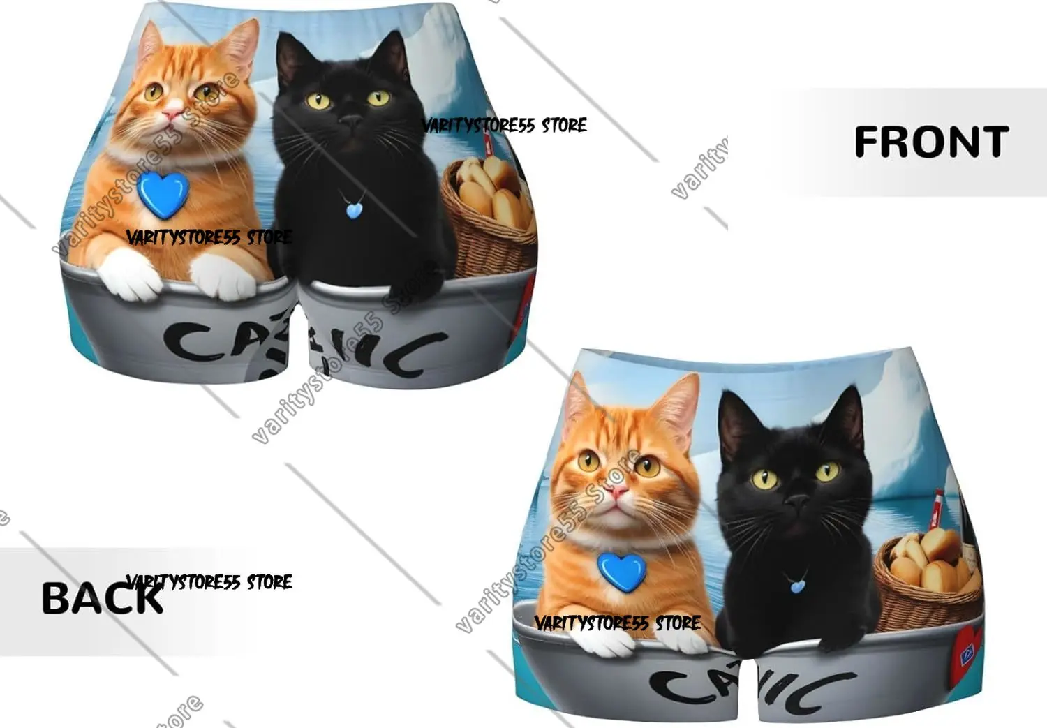 شورتين للتمرين على شكل قطط شجاعين للنساء، شورت لراكبي الدراجات اليوغا، سروال ضيق لرفع الأرداف