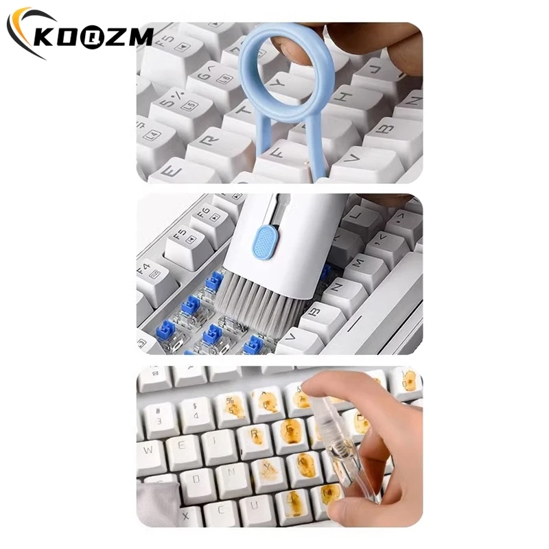 Computer Keyboard Cleaner Brush 7 In 1 Electronic Kit For IPad Bluetooth Earphone Phone Cleaning Tools Cleaner Keycap Puller Kit
