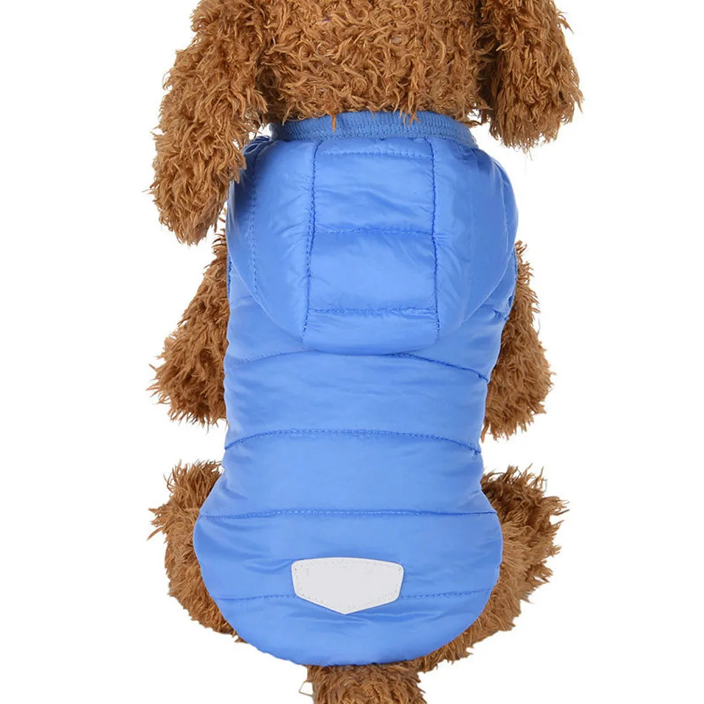 

Pet Winter Cotton Dog Dress Hoodie Warm Vest for Small Dogs Soft Comfortable Outdoor Walking Jogging Blue Xs Winter Dog Dress