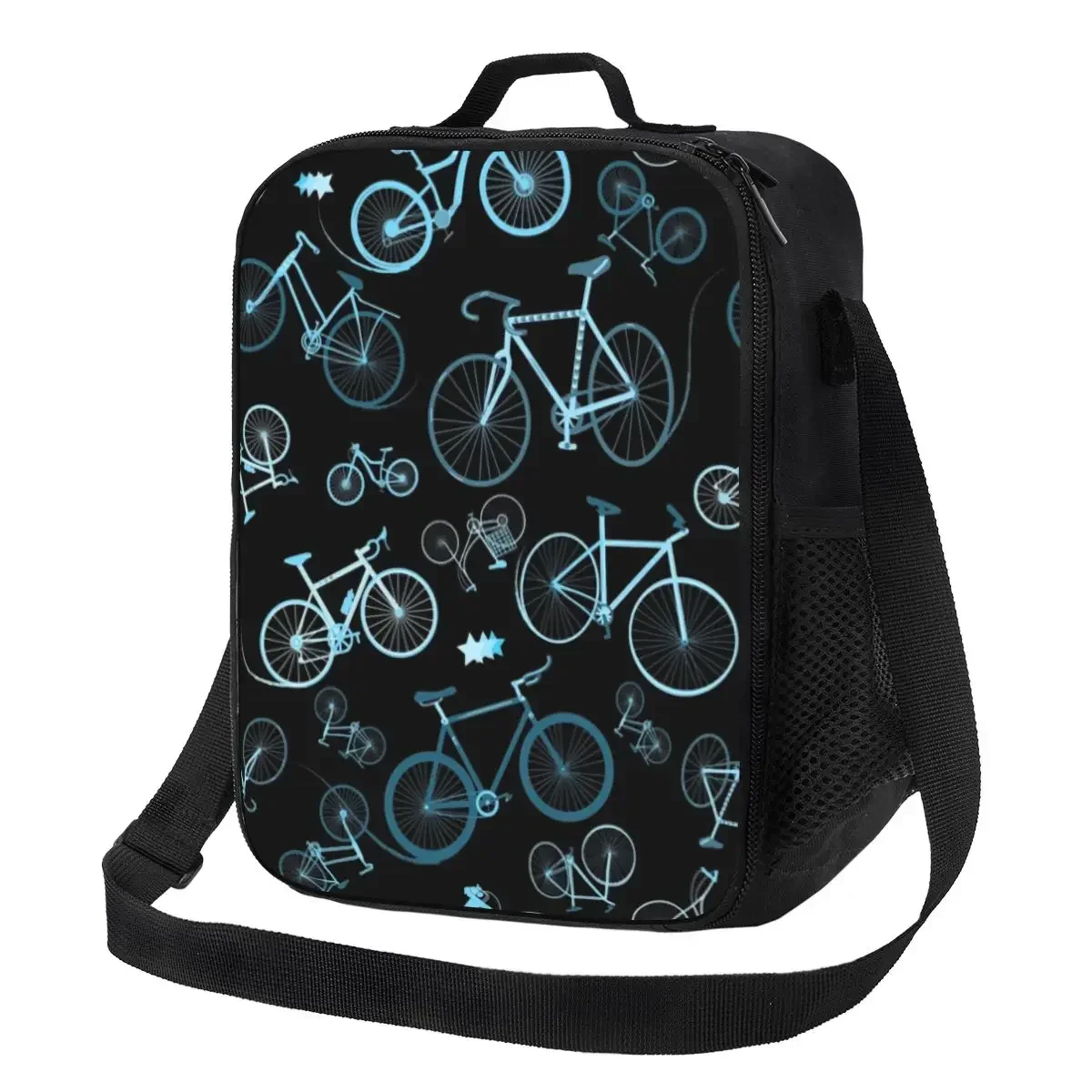 Custom MTB Bicycle Bike Lunch Bag Men Women Cooler Thermal Insulated Lunch Box for Kids School Children