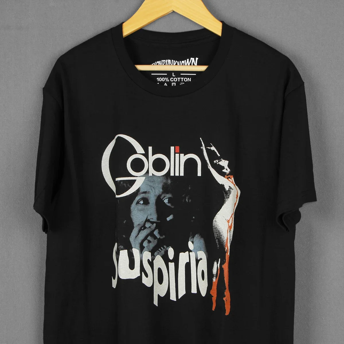 Goblin Suspiria T-Shirt Prog Rock Horror Movie Dario Argento Men's Clothing Short Sleeve Cotton Tee Shirt